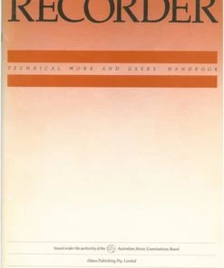 Hal Leonard Books AMEB RECORDER TECHNICAL WORK AND USERS HANDBOOK