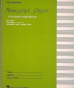 Hal Leonard MANUSCRIPT WIREBOUND GREEN 96PP 12 STAVE