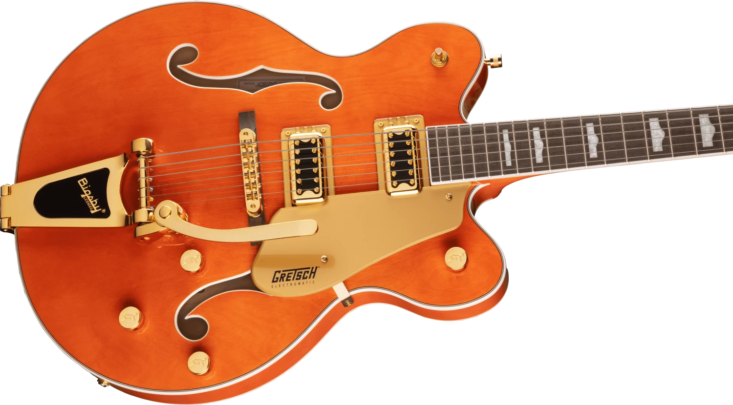 Fender Gretsch G5422TG Electromatic® Classic Hollow Body Double-Cut With Bigsby® And Gold Hardware, Laurel Fingerboard, Orange Stain 4 Fender Gretsch G5422TG Electromatic® Classic Hollow Body Double-Cut With Bigsby® And Gold Hardware, Laurel Fingerboard, Orange Stain