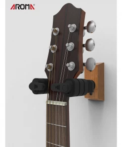 National Aroma AH-89W Locking Guitar Wall Hanger Wood Mount