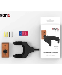 National Aroma AH-89W Locking Guitar Wall Hanger Wood Mount