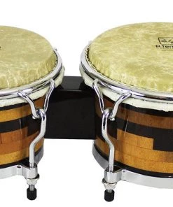 PRO MUSIC A Tempo 7 & 8-1/2" Artesano Bongos In Escalando Pattern