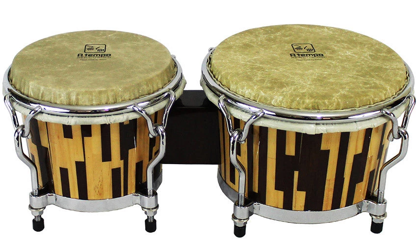 PRO MUSIC A Tempo 7 & 8-1/2" Jaspe Dos Tonos Series Bongos 1 PRO MUSIC A Tempo 7 & 8-1/2" Jaspe Dos Tonos Series Bongos