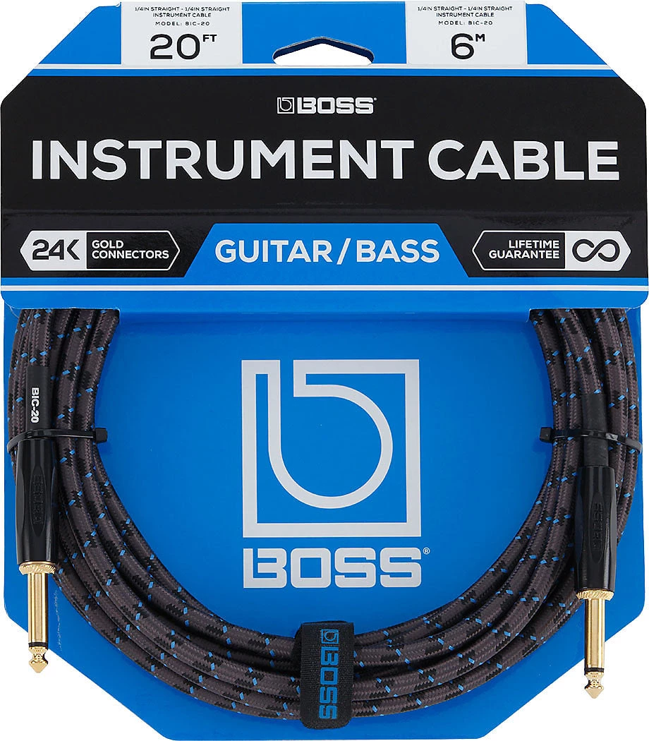 Roland Leads And Cables BOSS Instrument Cable - 20ft 1 Roland Leads And Cables BOSS Instrument Cable - 20ft