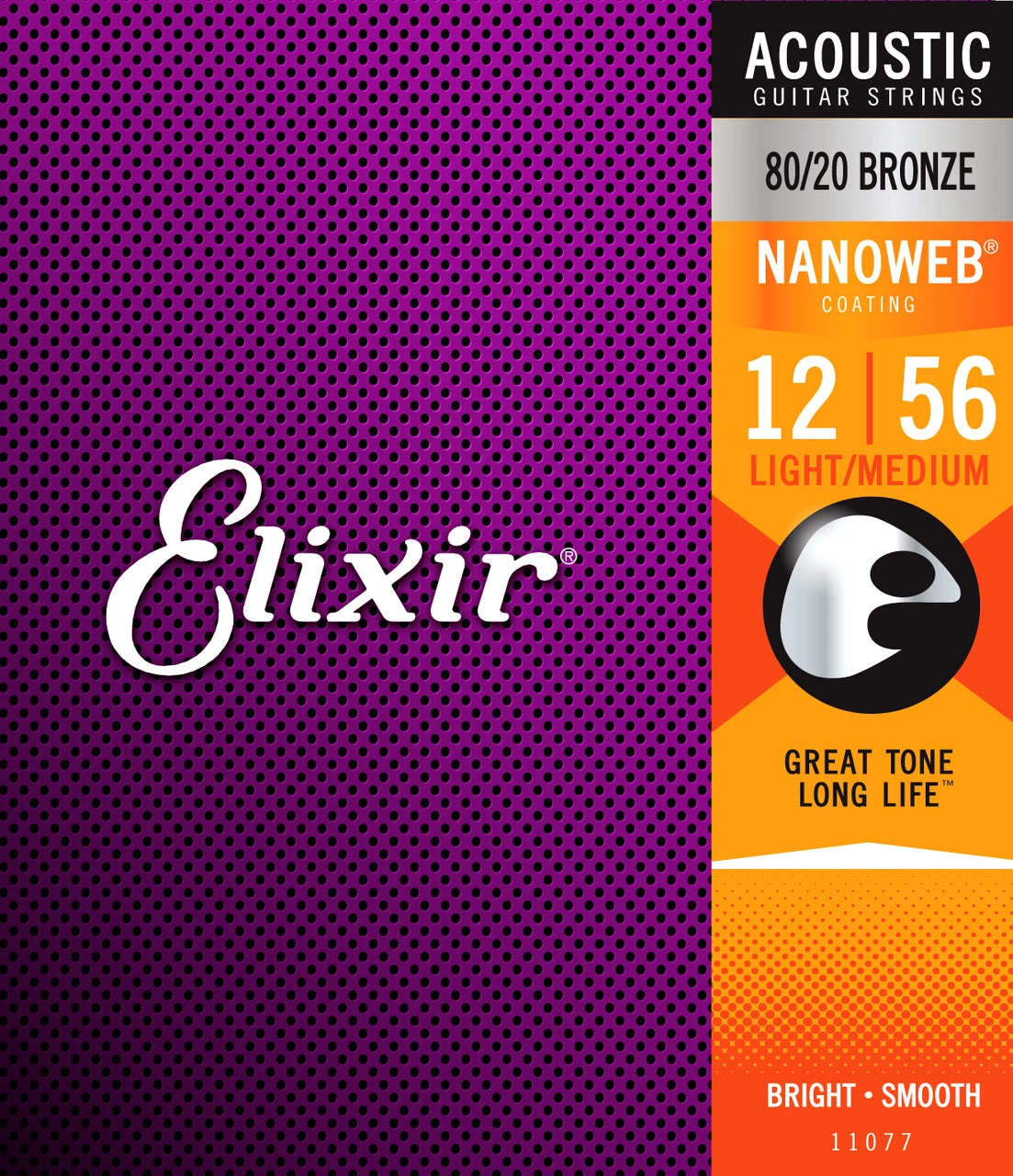National Elixir 11077 Nanoweb 80/20 Light-Med 12-56 1 National Elixir 11077 Nanoweb 80/20 Light-Med 12-56