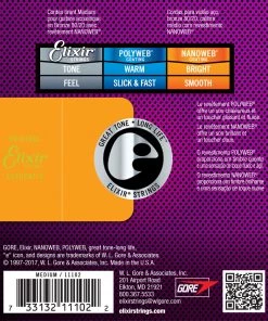 National Elixir 11102 Nanoweb 80/20 Medium 13-56 Strings