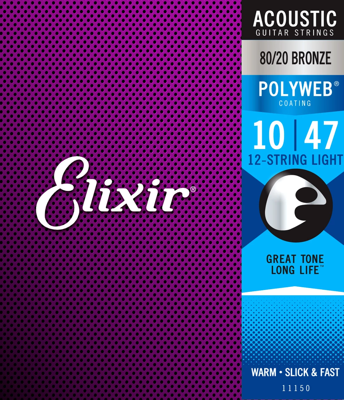 National Elixir 11150 Polyweb 80/20 12 String Light 10-47 1 National Elixir 11150 Polyweb 80/20 12 String Light 10-47