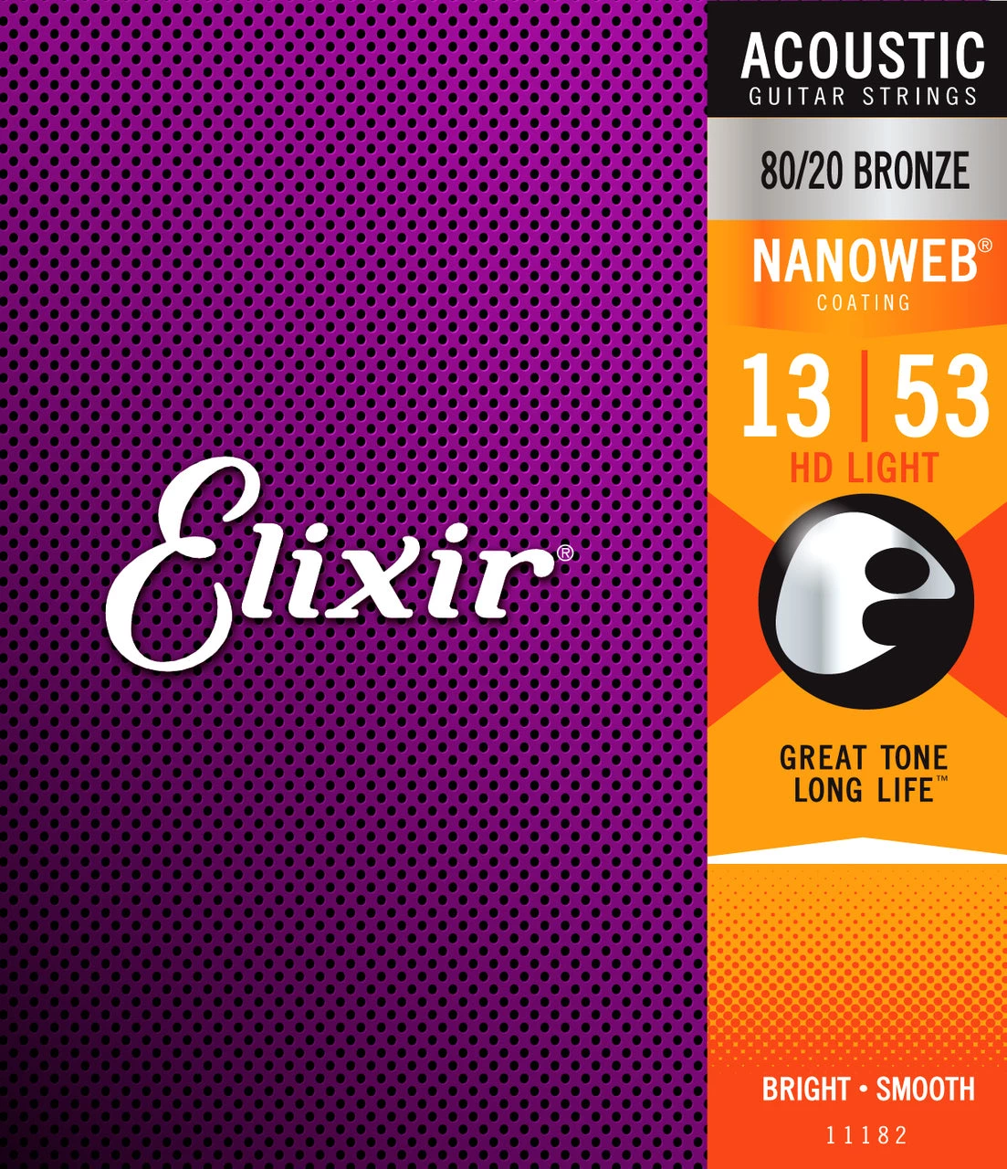 National Elixir 11182 Nanoweb 80/20 HD Lite 13 - 53 Strings 1 National Elixir 11182 Nanoweb 80/20 HD Lite 13 - 53 Strings