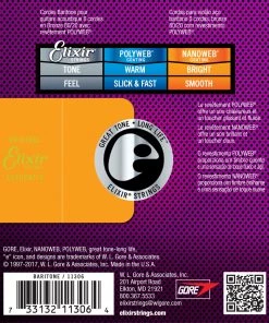 National Elixir 11306 Nanoweb 80/20 Baritone 16-70 Strings
