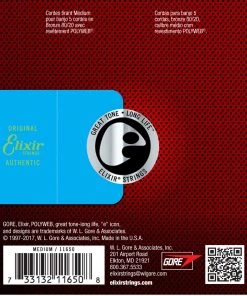 National Strings Elixir 11650 Polyweb Banjo Medium 10-23