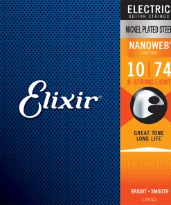 National Strings Elixir 12062 Nanoweb Electric 8 String Light 10-74