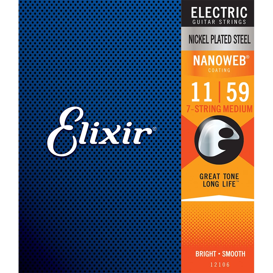 National Elixir 12106 Nanoweb Electric 7 String Medium 11-59 1 National Elixir 12106 Nanoweb Electric 7 String Medium 11-59