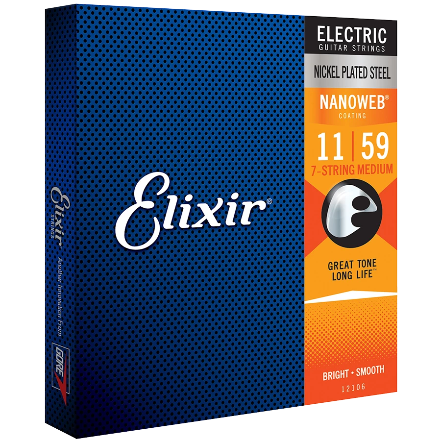 National Elixir 12106 Nanoweb Electric 7 String Medium 11-59 2 National Elixir 12106 Nanoweb Electric 7 String Medium 11-59