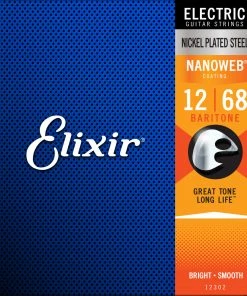 National Elixir 12302 Nanoweb Electric Baritone 12-68