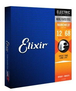 National Elixir 12302 Nanoweb Electric Baritone 12-68