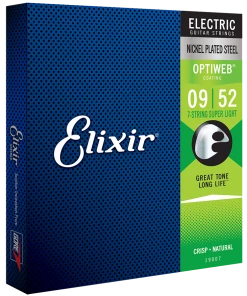 National Elixir 19007 Optiweb 7-String Electric Super Light 9-52