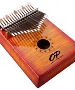 PRO MUSIC Opus Percussion 17-Key Curly Maple Kalimba In Sunburst Gloss