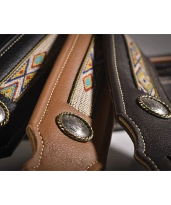 National Straps Franklin 2" Southwest Padded Glove Leather With Hitch Weave & Concho