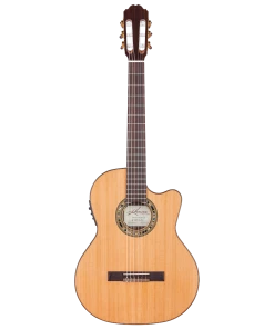 National Kremona F65CW-TL Fiesta Thin Line C/E Classical Guitar With Case
