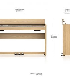 Roland F701 Digital Piano - Light Oak