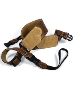 National Franklin 2.5" Banjo Caramel Glove Leather With Suede End Strap