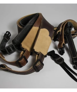 National Franklin 2.5" Banjo Caramel Glove Leather With Suede End Strap