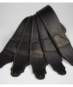 National Franklin Original 2.5" Black Glove Leather With Black Stitching Straps