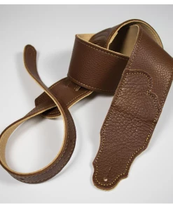 National Franklin Original 2.5" Caramel Glove Leather With Gold Stitching Straps