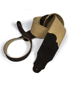 National Straps Franklin Original 2.5" Honey Suede With Chocolate Stitching