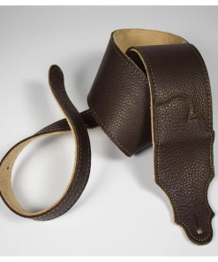 National Franklin Original 3" Chocolate Glove Leather With Gold Stitching Straps