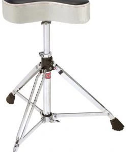 PRO MUSIC Gibraltar 6600 Series Double Braced Motostyle Drum Throne In White Sparkle Finish