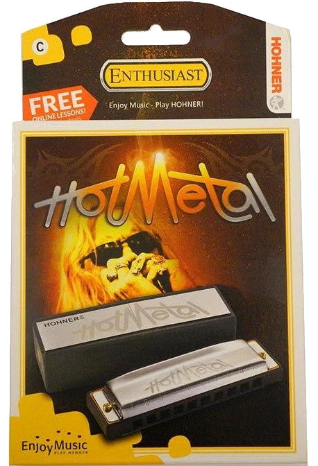 PRO MUSIC Harmonicas Hohner Hot Metal Harmonica - C 1 PRO MUSIC Harmonicas Hohner Hot Metal Harmonica - C