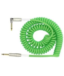 National Kirlin IMK202GR 30ft Premium Coil Green Guitar Cable RA - Straight Leads