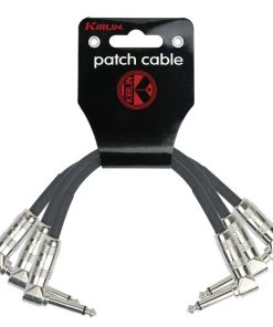 National Kirlin KIP3243PN-3 Patch Cable 3-Pack RA-RA 3" Pedalboards And Accessories