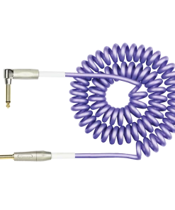 National Kirlin IPK222PU 30ft Premium Coil Purple Guitar Cable RA - Straight