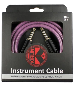 National Kirlin KIPW201BPU-20 PVC Woven Guitar Cable 20Ft Purple Leads