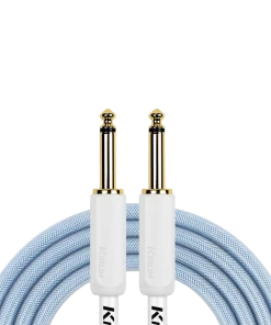 National Kirlin KIPW201WBL-20 PVC Woven Guitar Cable 20Ft Blue Leads