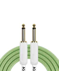 National Kirlin KIPW201WGR-10 PVC Woven Guitar Cable 10Ft Green