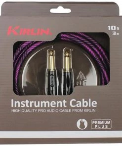 National Kirlin IWB201WB 10ft Premium Plus Wave Purple Guitar Cable Leads