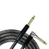 National Kirlin IWB202WBW 20ft Premium Plus Wave Black Guitar Cable RA - Straight