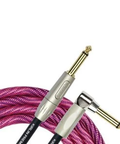 National Kirlin IWB202WPP 20ft Premium Plus Wave Pink Guitar Cable RA - Straight