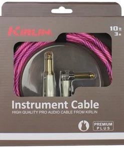 National Kirlin IWB202WPP 20ft Premium Plus Wave Pink Guitar Cable RA - Straight
