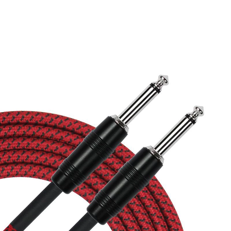 National Kirlin IWC201RD 20ft Red Woven Guitar Cable Leads 1 National Kirlin IWC201RD 20ft Red Woven Guitar Cable Leads
