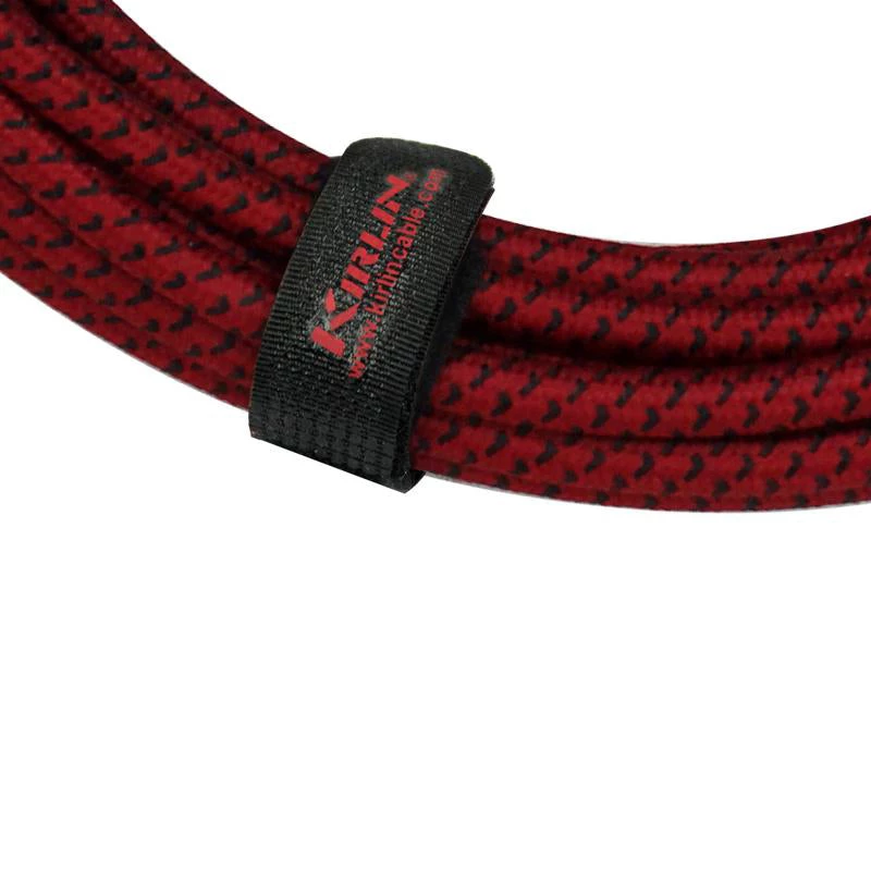 National Kirlin IWC201RD 20ft Red Woven Guitar Cable Leads 2 National Kirlin IWC201RD 20ft Red Woven Guitar Cable Leads