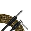 National Leads Kirlin IWC202BY 10ft Tweed Woven Guitar Cable Straight - RA