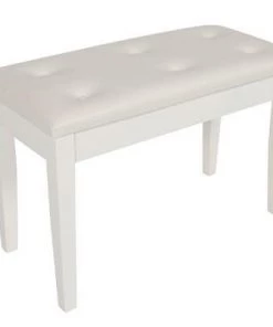 AMS Piano Stool Wooden - White