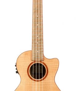 PRO MUSIC Tenor Ukuleles Lanikai Flamed Maple Series Tenor AC/EL Ukulele In Natural Satin Finish