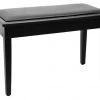 PRO MUSIC Digital Pianos On Stage KB8904B Deluxe Keyboard/Piano Bench With Flip-Top Storage In Black