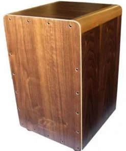 PRO MUSIC Opus Percussion Wooden Cajon In Walnut With Deluxe Carry Bag