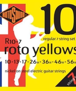National Strings Rotosound R107 Roto Yellows 7 String Electric Set 10 - 56